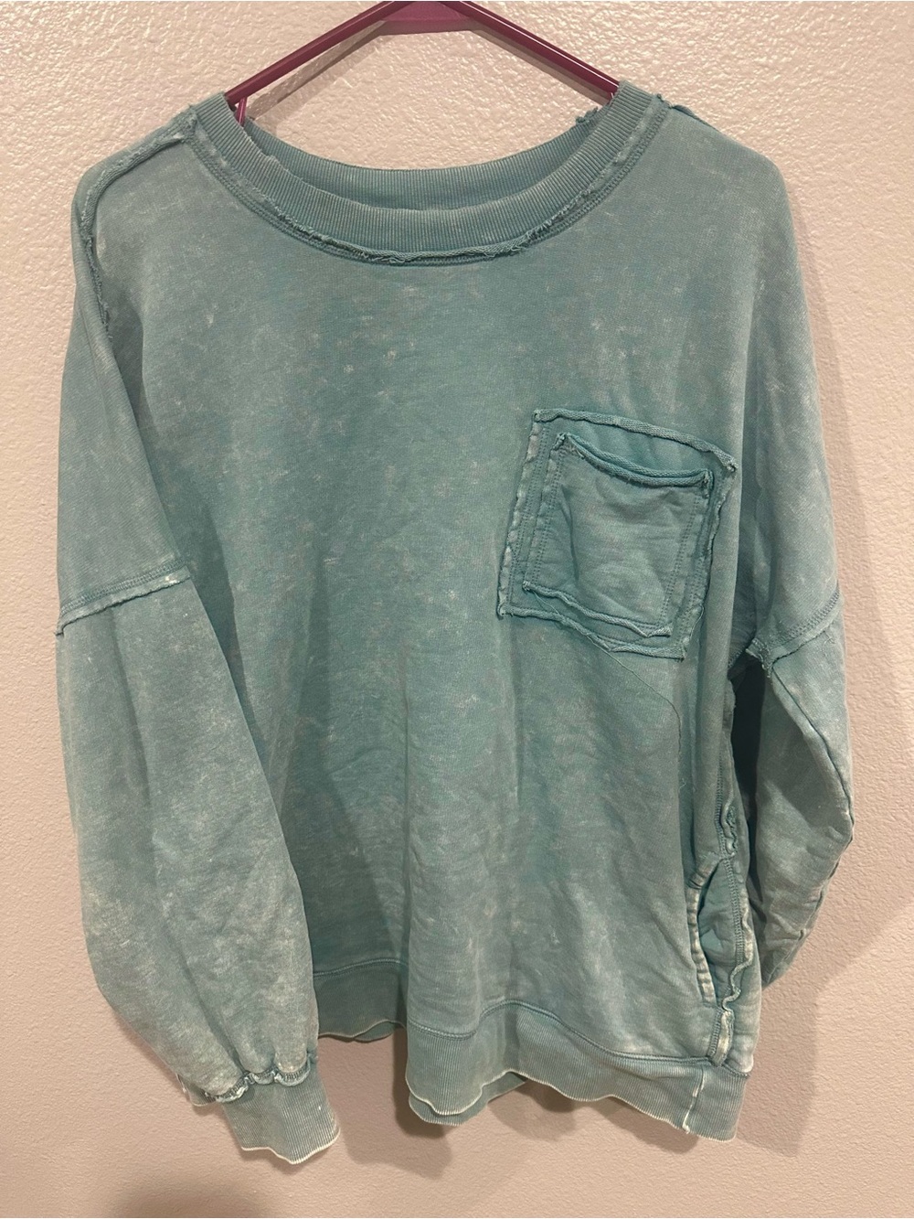 Distressed crewneck